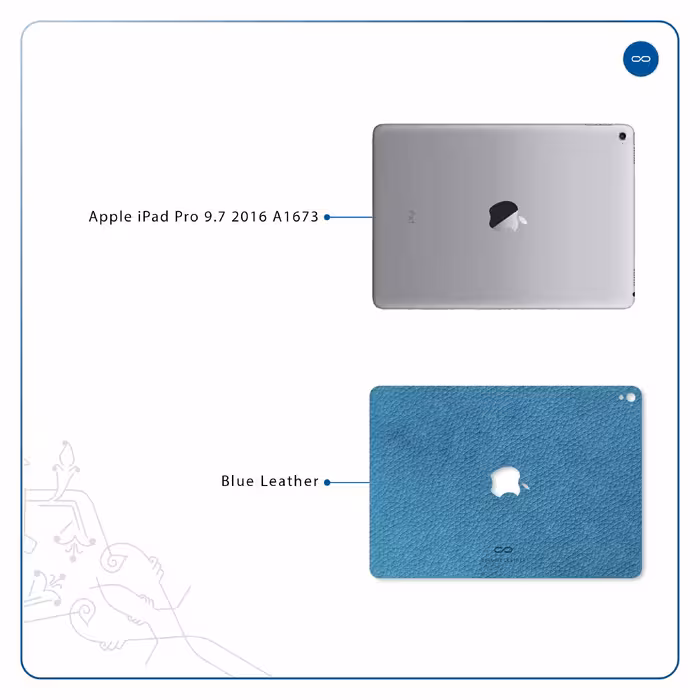 برچسب پوششی ماهوت مدل Blue-Leather مناسب برای تبلت اپل iPad Pro 9.7 2016 A1673