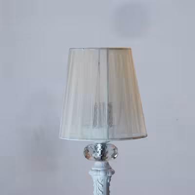 لوستر 6 شعله مدل کریستالی شید دار کد 124