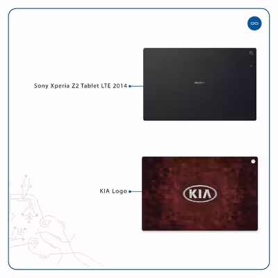برچسب پوششی ماهوت مدل KIA-Logo مناسب برای تبلت سونی Xperia Z2 Tablet LTE 2014
