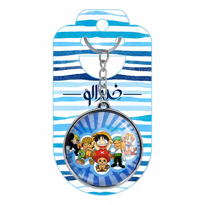 جاکلیدی خندالو طرح لوفی و چوپر و زورو و اوسوپ انیمه وان پیس مدل دوطرفه کد 1141511414