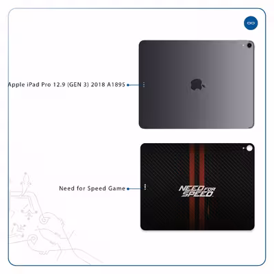 برچسب پوششی ماهوت مدل Need-for-Speed-Game مناسب برای تبلت اپل iPad Pro 12.9 (GEN 3) 2018 A1895