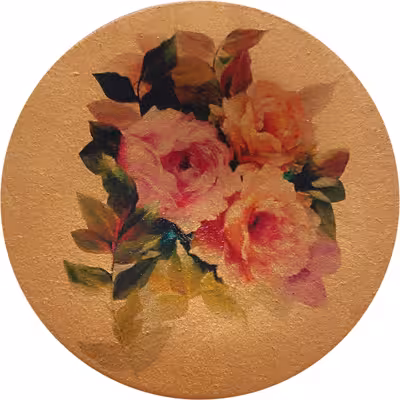 بشقاب دیوارکوب سفالی مدل گل کد 20