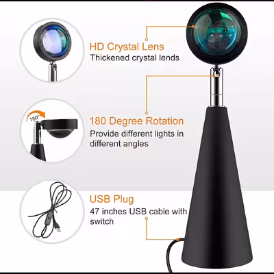 چراغ رومیزی مدل Rainbow Light R11
