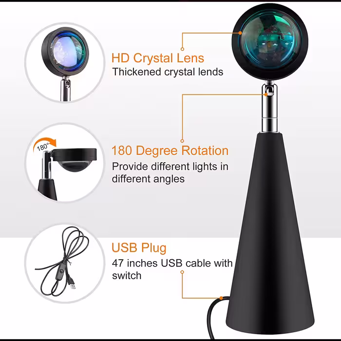 چراغ رومیزی مدل Rainbow Light R11