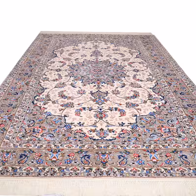 فرش دستباف شش متری مدل اردکان طرح لچک ترنج سایه کد 4010813