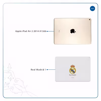 برچسب پوششی ماهوت مدل Real-Madrid مناسب برای تبلت اپل iPad Air 2 2014 A1566