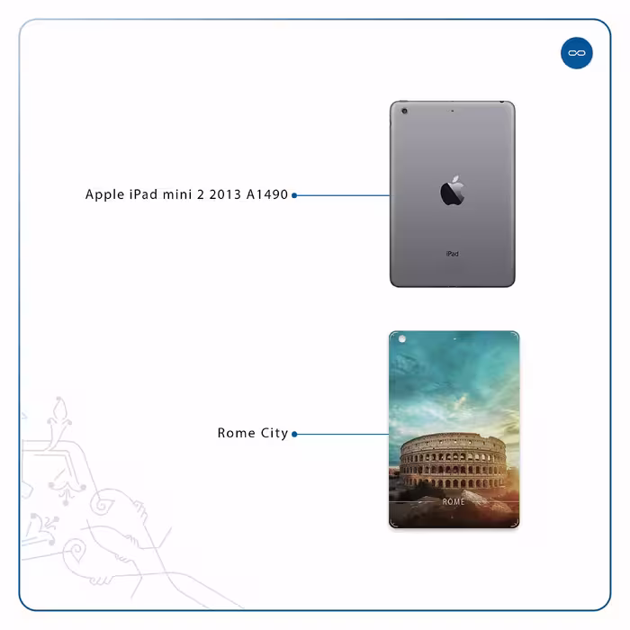 برچسب پوششی ماهوت مدل Rome City مناسب برای تبلت اپل iPad mini 2 2013 A1490