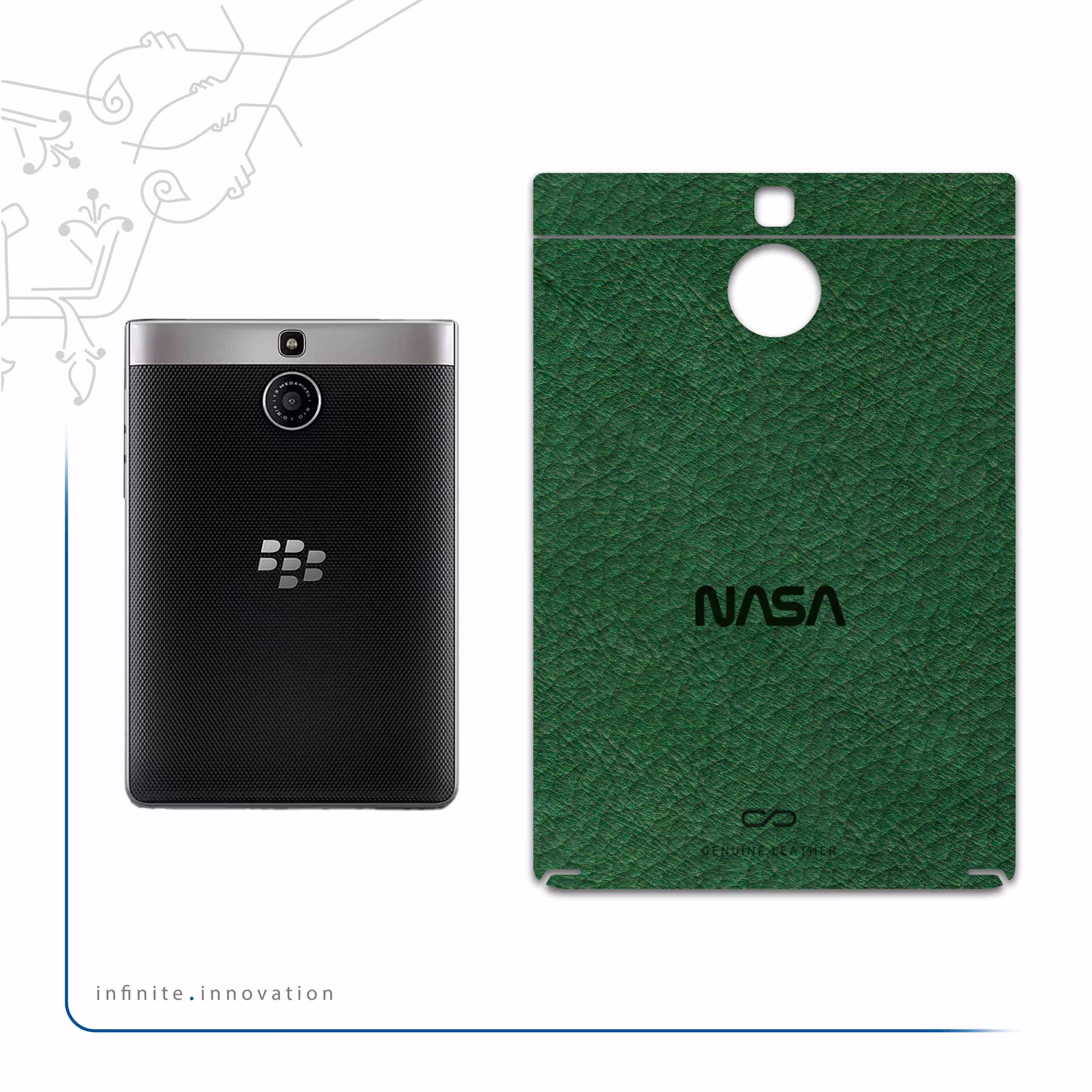برچسب پوششی ماهوت مدل GL-NASA مناسب برای گوشی موبایل بلک بری Passport Silver Edition