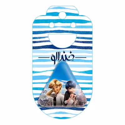 پیکسل خندالو طرح دختر کفشدوزکی و پسر گربه ای مدل مثلثی کد 3086