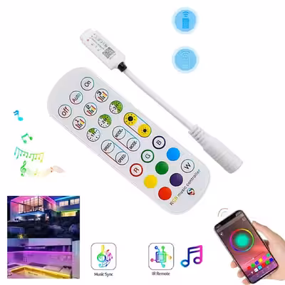 ریسه ال ای دی مدل RGB-remote-app موزیکال طول 5 متر