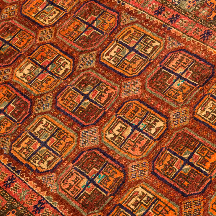 فرش دستبافت دو و نیم متری مدل نقشه بلوچ  کد 33.1825