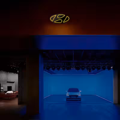 چراغ دیواری نئون دیزاین طرح Hyundai-BL_YL