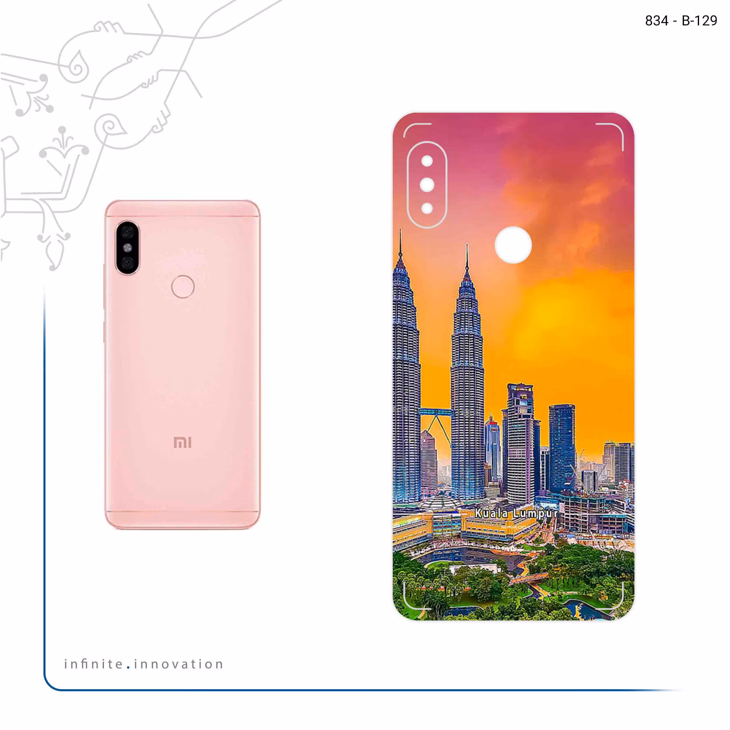 برچسب پوششی ماهوت مدل City of Kuala Lumpur مناسب برای گوشی موبایل شیائومی Redmi Note 5 Pro