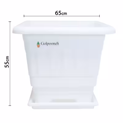 گلدان گلپونه مدل پلاستیکی مربع کد 119