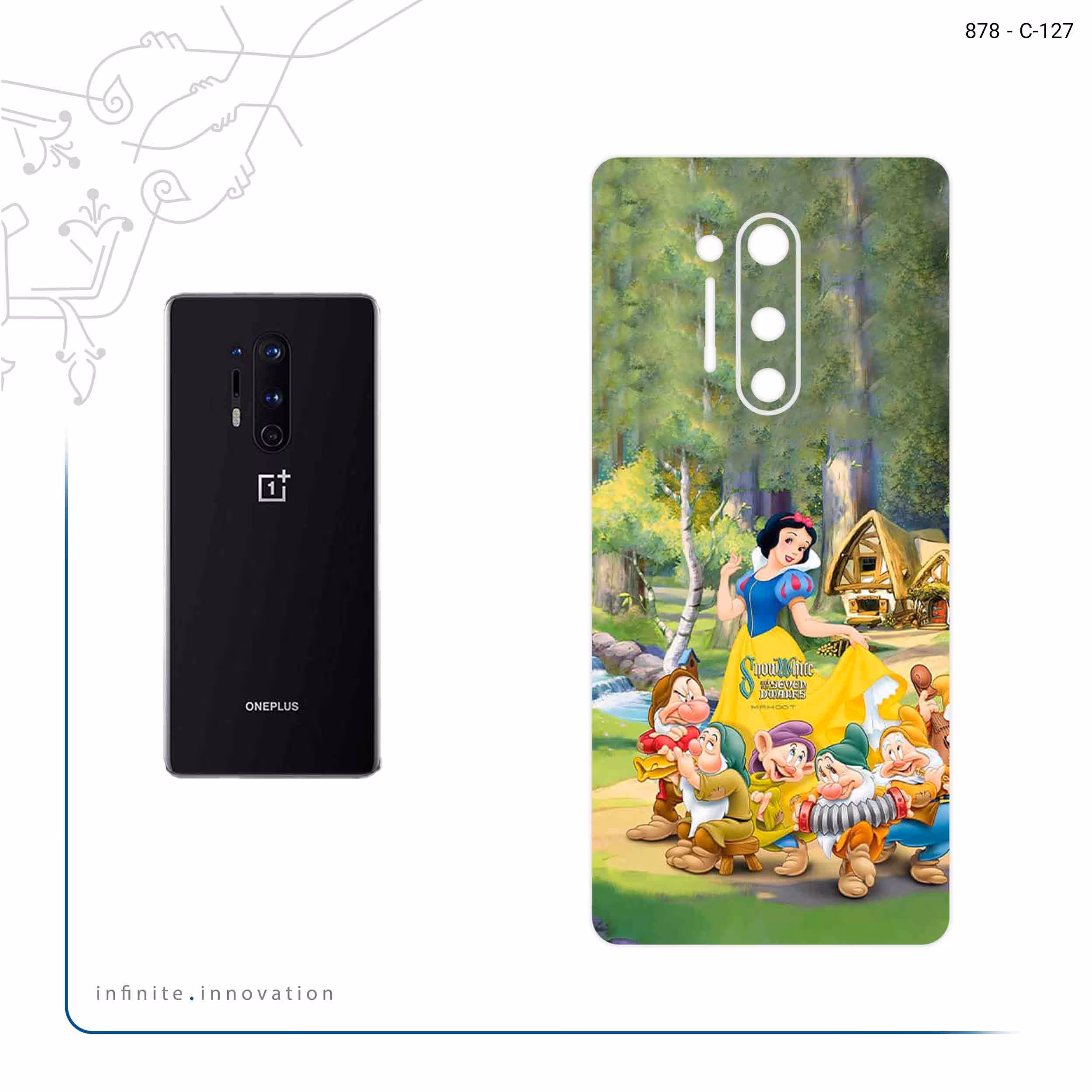 برچسب پوششی ماهوت مدل Snow White مناسب برای گوشی موبایل وان پلاس 8 Pro