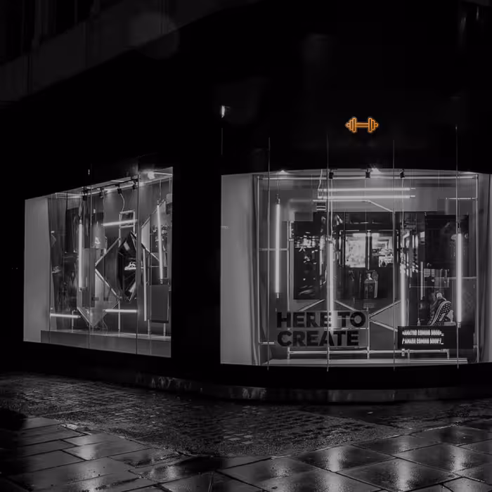 چراغ دیواری نئون دیزاین طرح Dumbbell_ORG