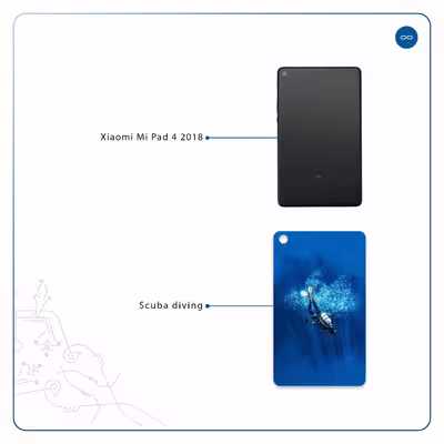 برچسب پوششی ماهوت مدل Scuba Diving مناسب برای تبلت شیائومی Mi Pad 4 2018