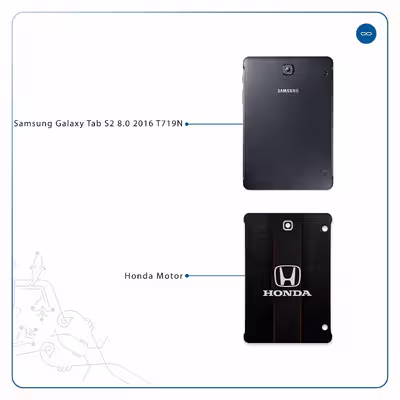 برچسب پوششی ماهوت مدل Honda Motor مناسب برای تبلت سامسونگ Galaxy Tab S2 8.0 2016 T719N