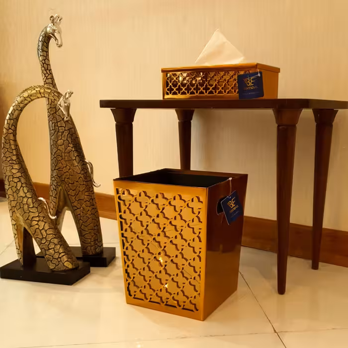 ست سطل و جای دستمال کاغذی برنوا مدل شکوفه Sh