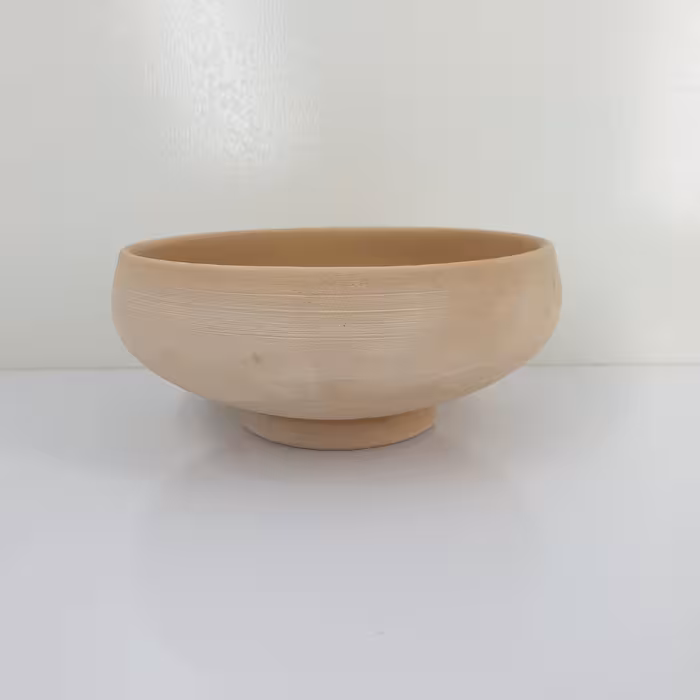 کاسه سفالی خام مدل سالاد خوری