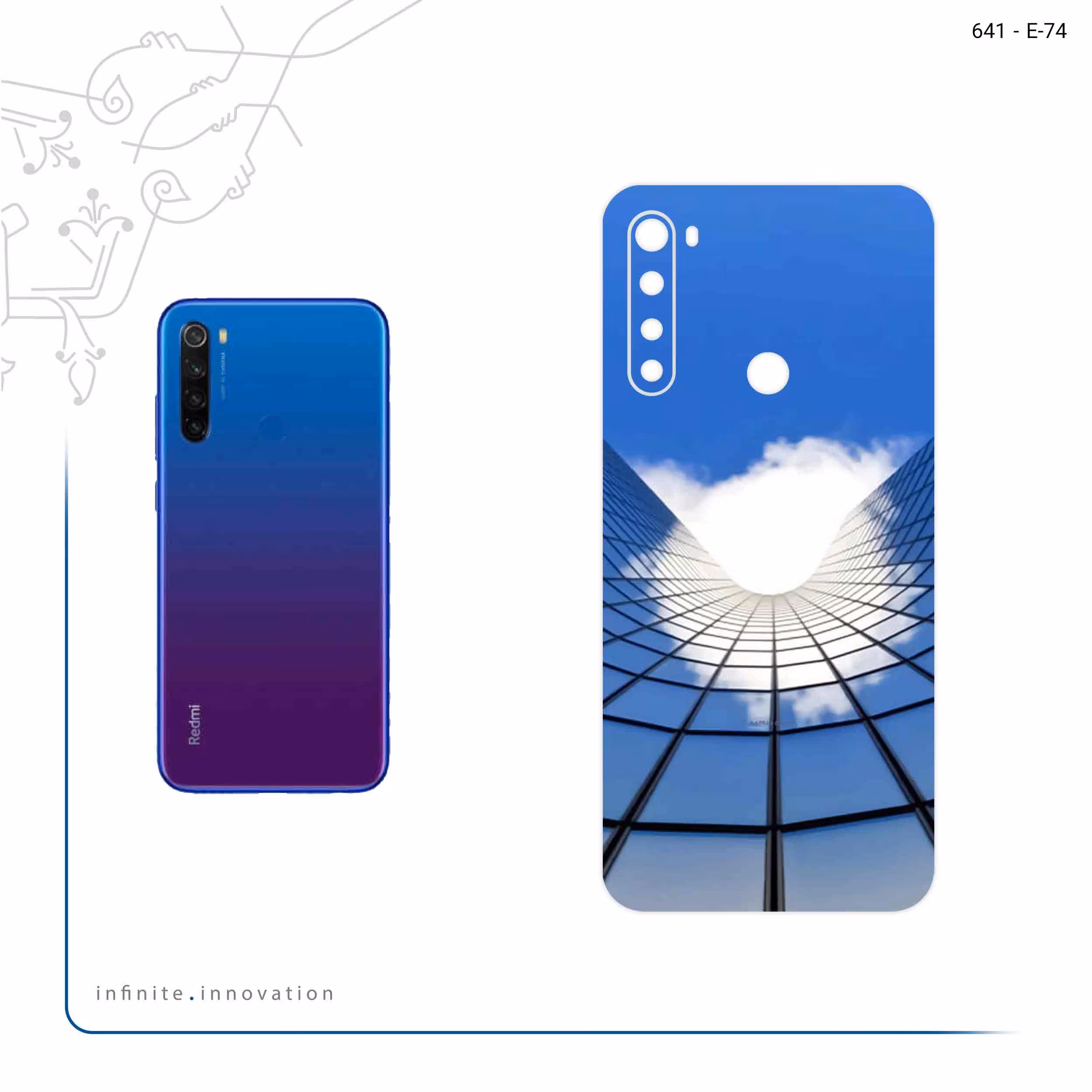 برچسب پوششی ماهوت مدل Glass skyscraper مناسب برای گوشی موبایل شیائومی Redmi Note 8T