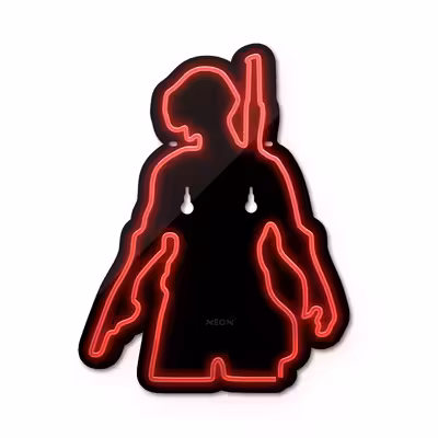 چراغ دیواری نئون دیزاین مدل Pubg-BL_RD