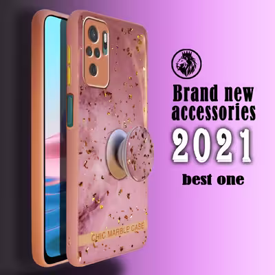 کاور لاین کینگ مدل کهکشان A مناسب برای گوشی موبایل شیایومی Redmi Note10 10S به همراه پایه نگهدارنده