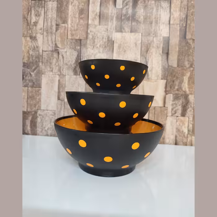 کاسه هپی لایف مدل خالخالی مجموعه 3 عددی