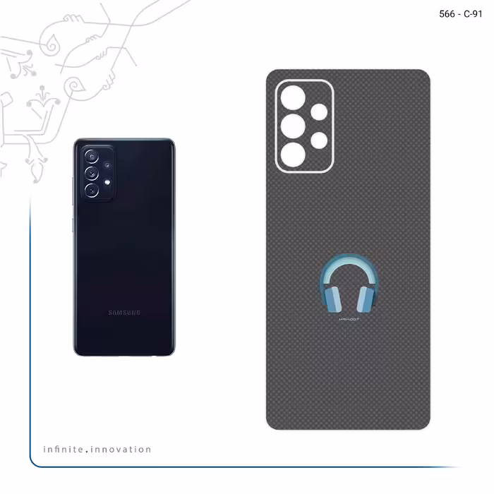 برچسب پوششی ماهوت مدل Minimal Headphone Icon مناسب برای گوشی موبایل سامسونگ Galaxy A72