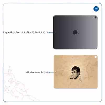 برچسب پوششی ماهوت مدل Gholamreza Takhti مناسب برای تبلت اپل iPad Pro 12.9 (GEN 3) 2018 A2014