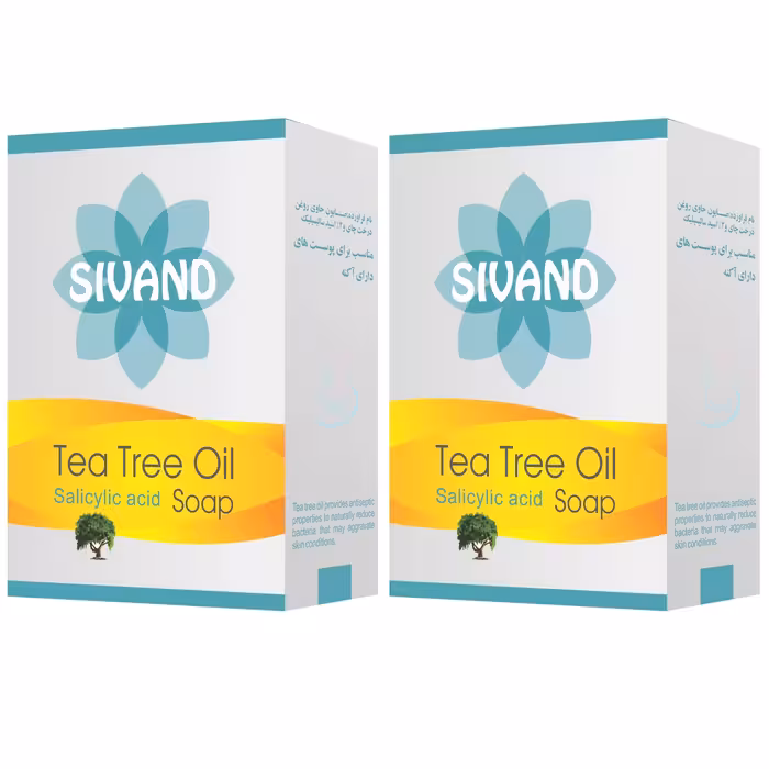 صابون ضد جوش سیوند مدل Tea Tree وزن 90 گرم مجموعه 2 عددی