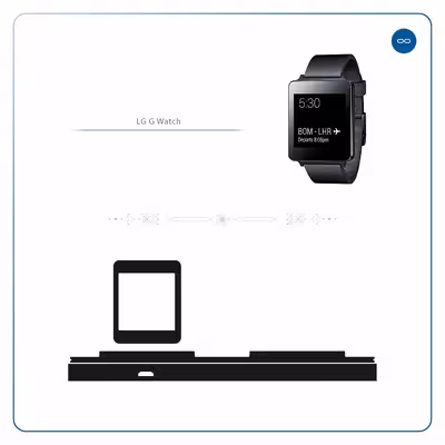 برچسب ماهوت طرح Matte Black مناسب برای ساعت هوشمند ال جی G Watch