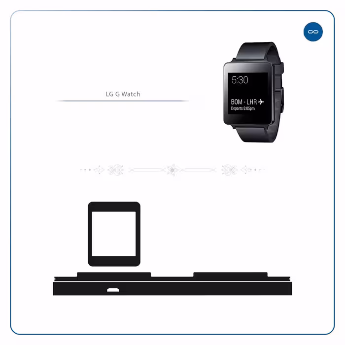 برچسب ماهوت طرح Matte Black مناسب برای ساعت هوشمند ال جی G Watch