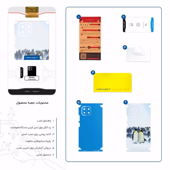 برچسب پوششی ماهوت مدل Penguin-FullSkin مناسب برای گوشی موبایل شیائومی 11 Lite 5G NE