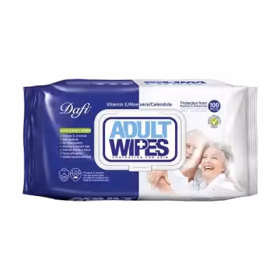 دستمال مرطوب دافی مدل Adult Wipes بسته 100 عددی