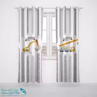 پرده پانچی اتاق کودک طرح جرثقیل کد A2759