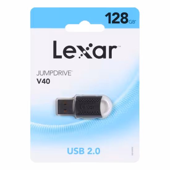 فلش مموری لکسار مدل JUMPDRIVE V40 USB2.0 ظرفیت 128 گیگابایت