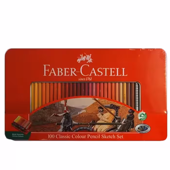 مداد رنگی فابرکاستل مدل کلاسیک مجموعه 100 عددی