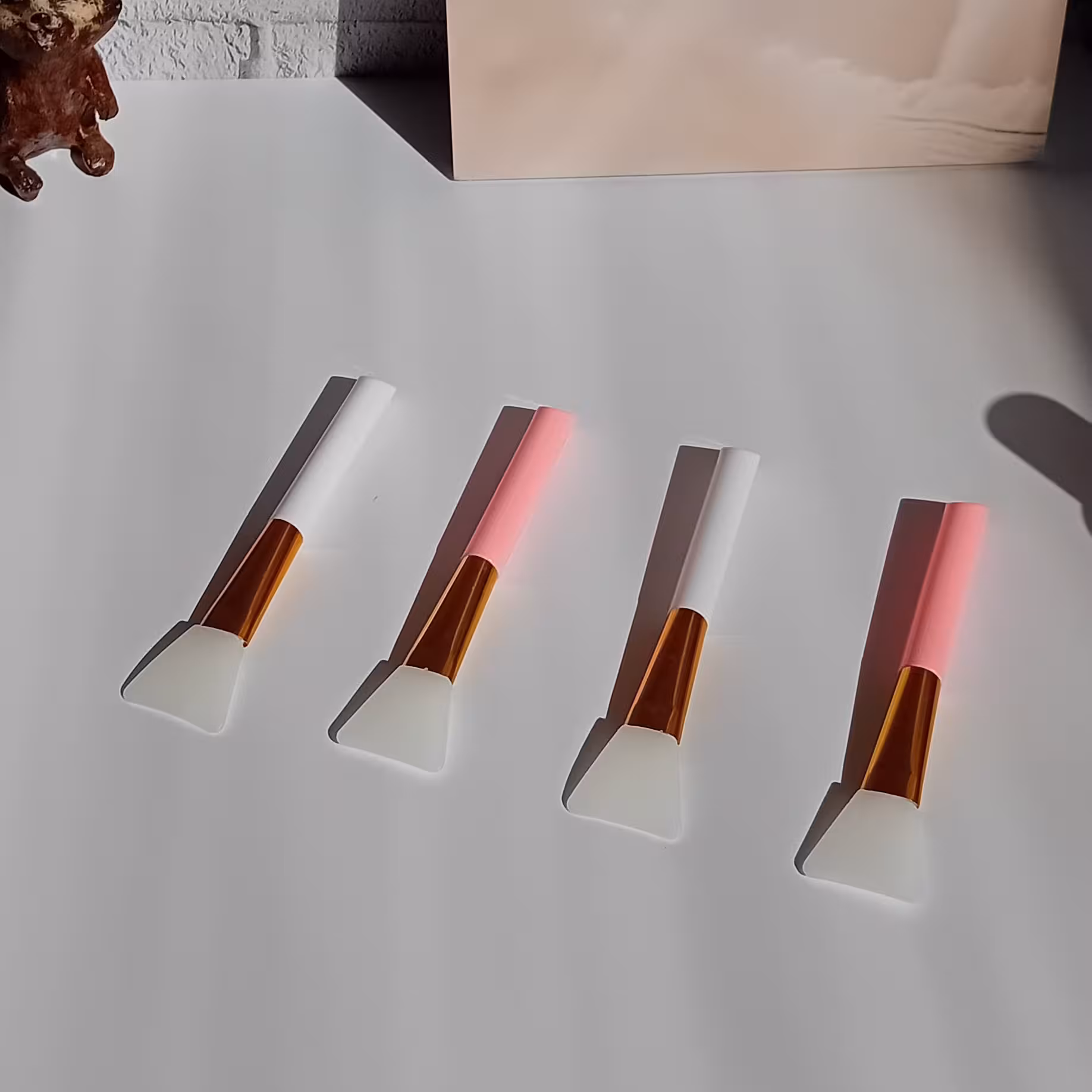 براش ماسک سیلیکونی دسته صورتی