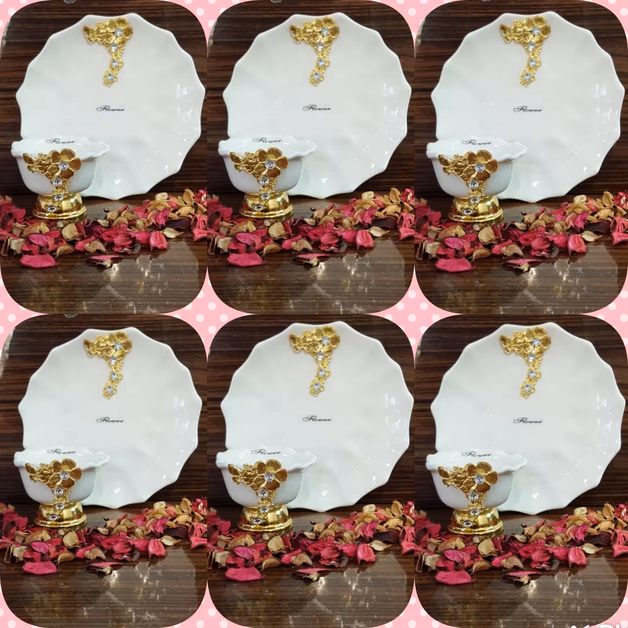 پیاله ستاره 6 عددی و پیش دستی 6 عددی 