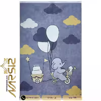 فرش کودک طرح بچه فیل دوچرخه سوار کد 101261 - فرش نارسیس