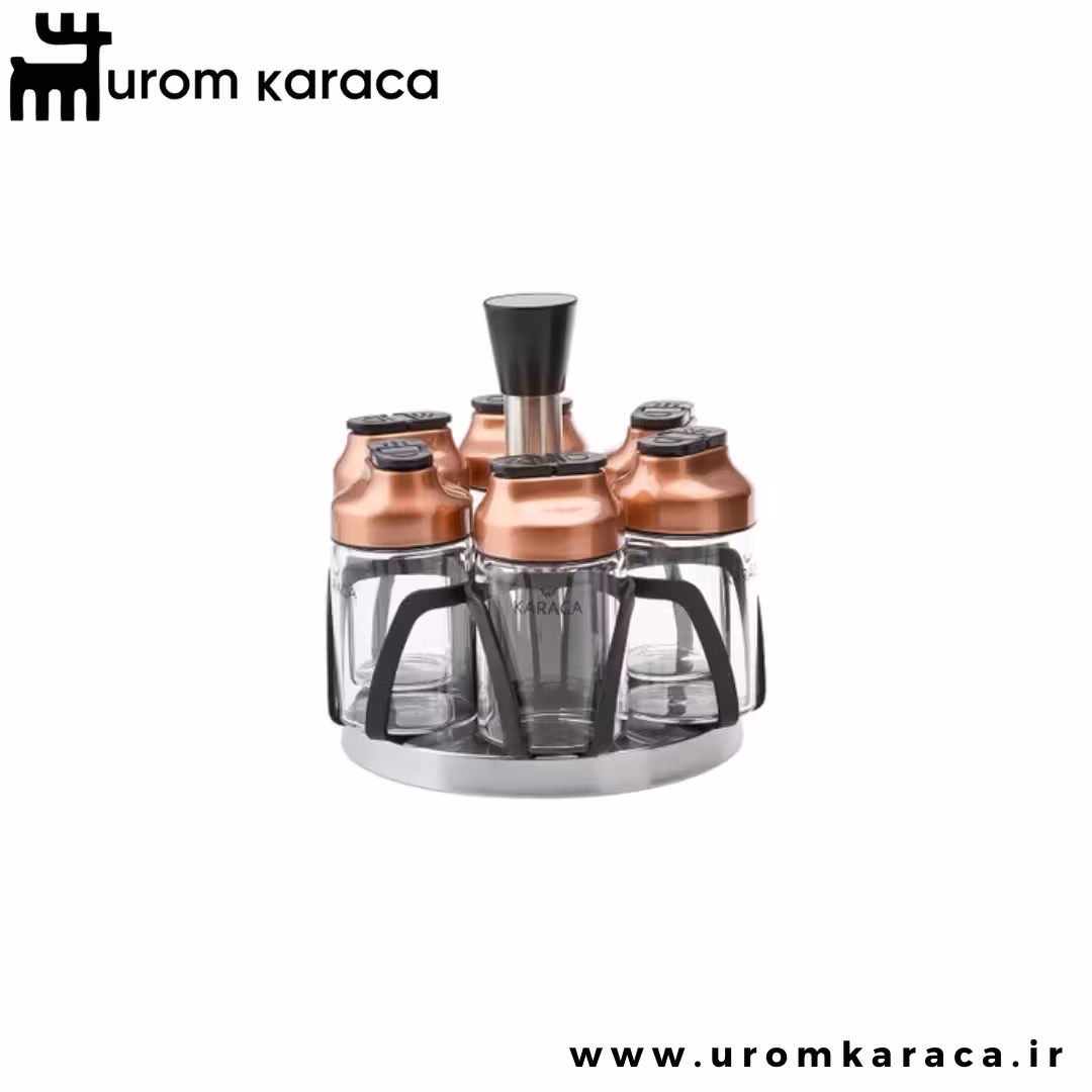 جا ادویه 7 پارچه کاراجا Dimple برنز