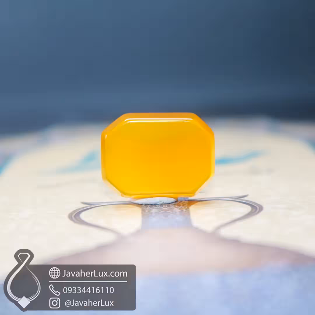نگین سنگ عقیق زرد اصل _ کد 400299