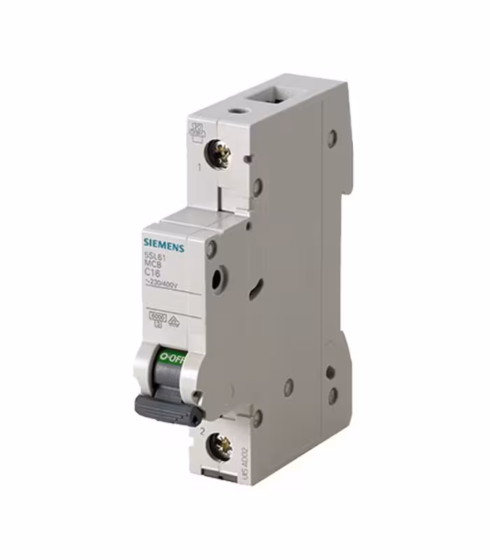 کلید مینیاتوری زیمنس 1 پل 6 آمپر 6 کیلو آمپر 5SL6106-7