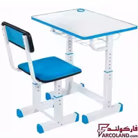 ست میز تحریر و صندلی مدل پیچی رنگ آبی