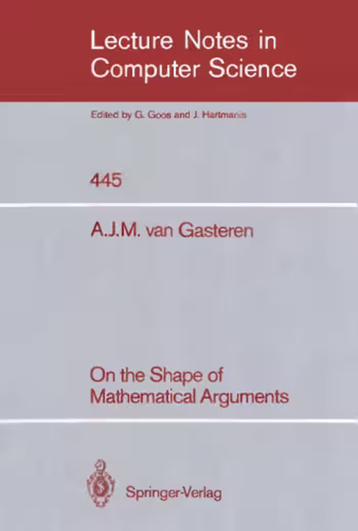 خرید و دانلود نسخه کامل کتاب On the Shape of Mathematical Arguments