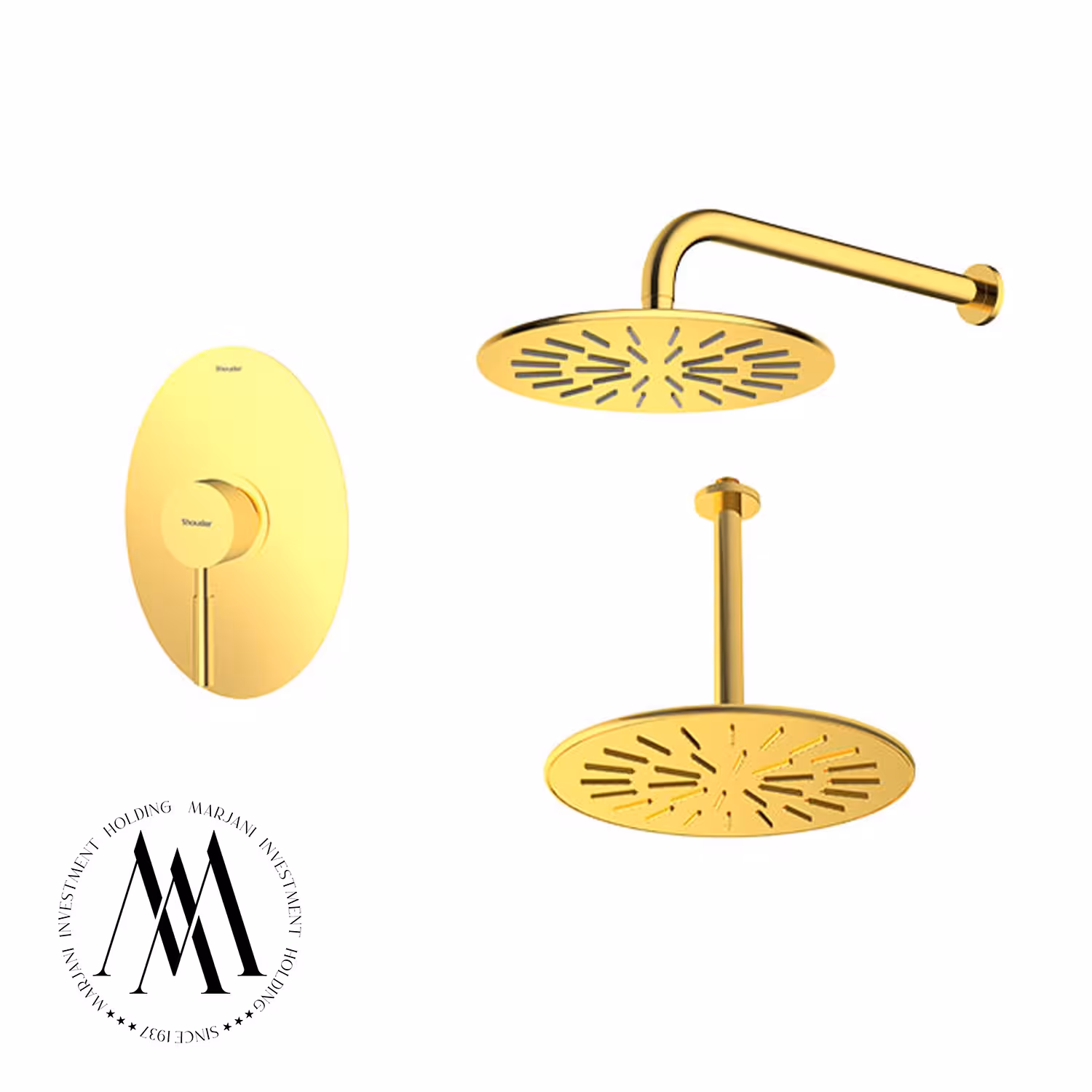 شیر حمام توکار شودر مدل روگن تیپ 1 (طلا)