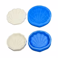 قالب سيليکوني کاسه لبه دار درب دار صدف قطر 12 سانت