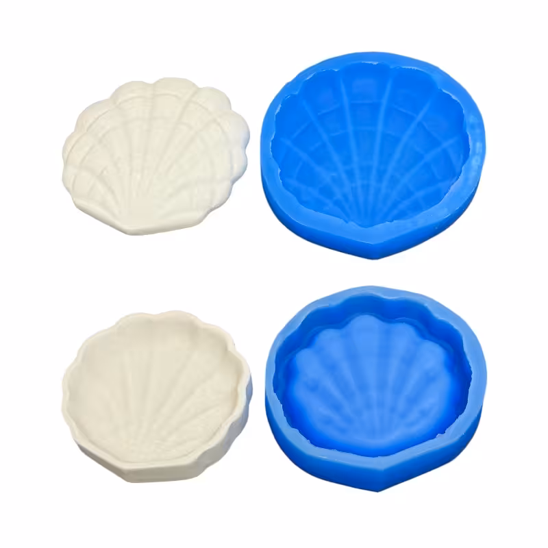 قالب سيليکوني کاسه لبه دار درب دار صدف قطر 12 سانت