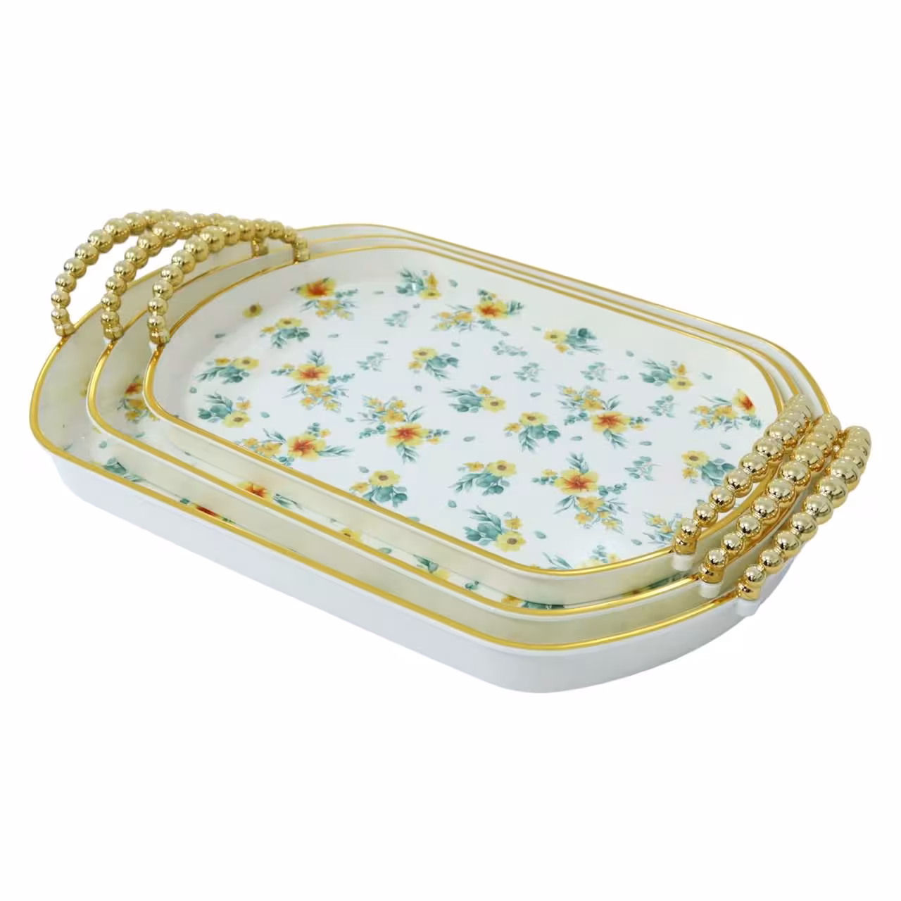 سینی سه تیکه گلدار